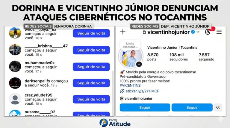 Dorinha e Vicentinho Júnior denunciam ataques coordenados de perfis falsos e “robôs” no Instagram dorinha-e-vicentinho-junior-denunciam-ataques-coordenados-de-perfis-falsos-e-“robos”-no-instagram