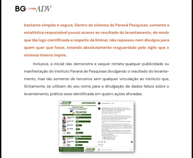 Paraná Pesquisas confirma à Justiça Eleitoral que números propagados no Tocantins são fraude parana-pesquisas-confirma-a-justica-eleitoral-que-numeros-propagados-no-tocantins-sao-fraude