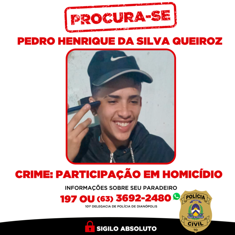 Polícia Civil do Tocantins procura homem investigado por participação em homicídio em Dianópolis policia-civil-do-tocantins-procura-homem-investigado-por-participacao-em-homicidio-em-dianopolis