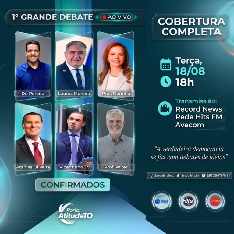 Primeiro debate ao Governo do Tocantins reúne seis candidatos nesta terça-feira em Palmas primeiro-debate-ao-governo-do-tocantins-reune-seis-candidatos-nesta-terca-feira-em-palmas